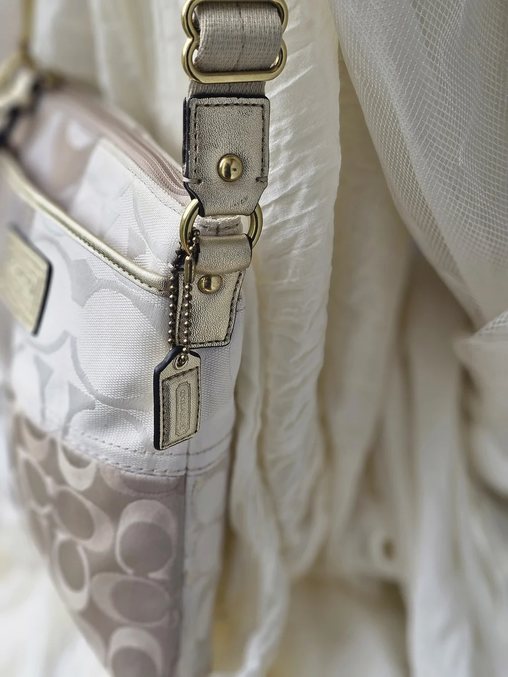 Coach Patch Patchwork Signature Crossbody Bag in Neutral Beige - Picture 3 of 16